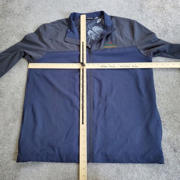 Travis Mathew Jacket Mens Extra Large Blue Windbreaker Golf Lightweight Hawaiian - Picture 10 of 13